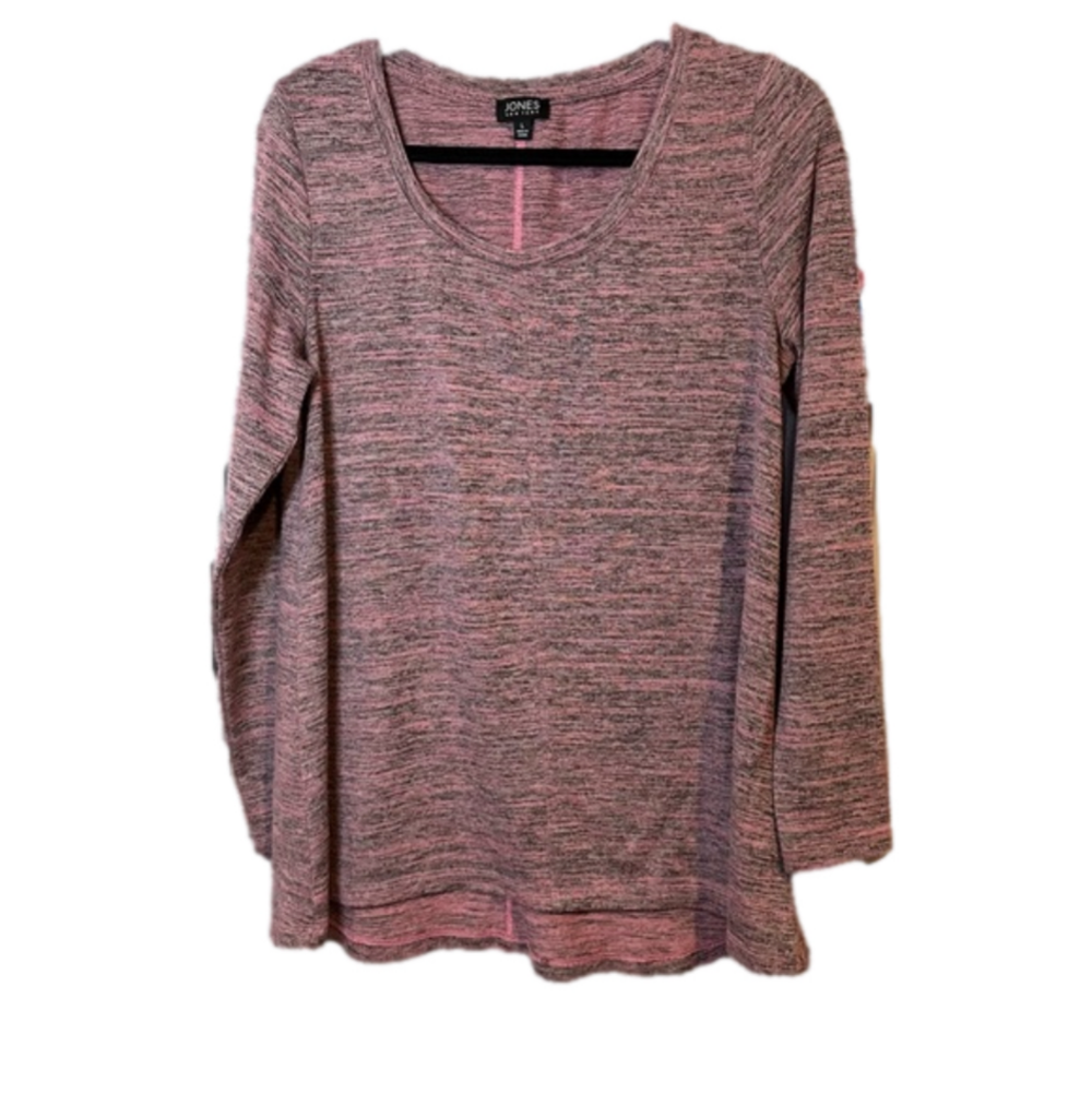 JONES NEW YORK Size L Heather Pink Long Sleeve Tunic